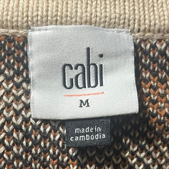 NWOT Cabi Nine Lives Thick Cotton Cardigan Leopard Print Button Down Sz M #4289 - Picture 4 of 6